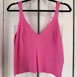 H&M Pink Ribbed Knit Tank